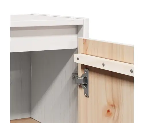 Sienas Skapītis, Balts, 30X30X60 Cm, Priedes Masīvkoks Vidaxl