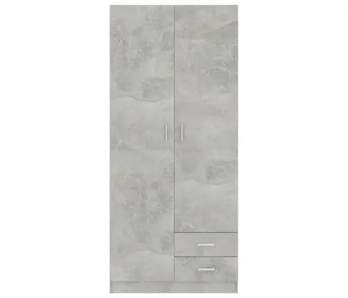 Skapis, Betona Pelēks, 80X52X180 Cm, Inženierijas Koks Vidaxl