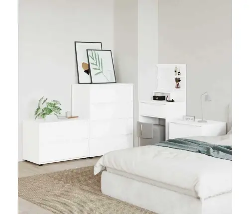 Hoiukapp Valge 80 X 48 X 57 Cm Tehispuit