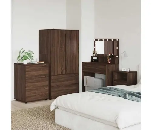 Hoiukapp Pruun Tamme 60 X 48 X 81 Cm Tehispuit