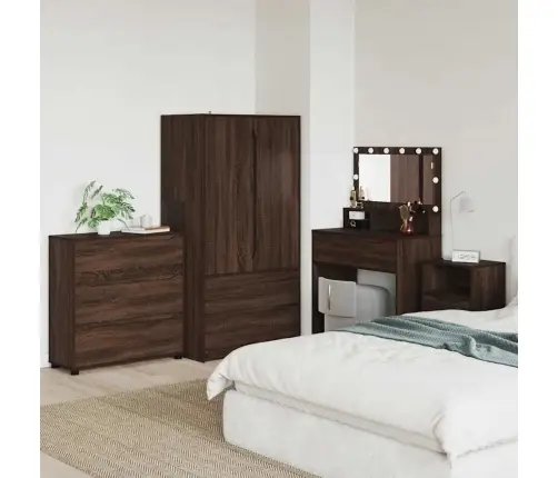 Skapītis Brūns Ozols 80 X 31 X 81 Cm Inženierijas Koks Vidaxl