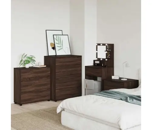 Skapītis Brūns Ozols 80 X 31 X 81 Cm Inženierijas Koks Vidaxl