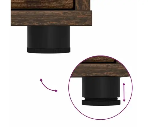 Skapītis Dūmaka Ozols 80 X 31 X 81 Cm Inženierijas Koks Vidaxl