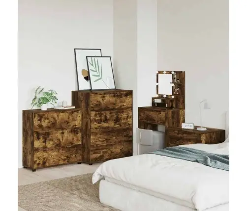 Skapītis Dūmaka Ozols 80 X 31 X 81 Cm Inženierijas Koks Vidaxl