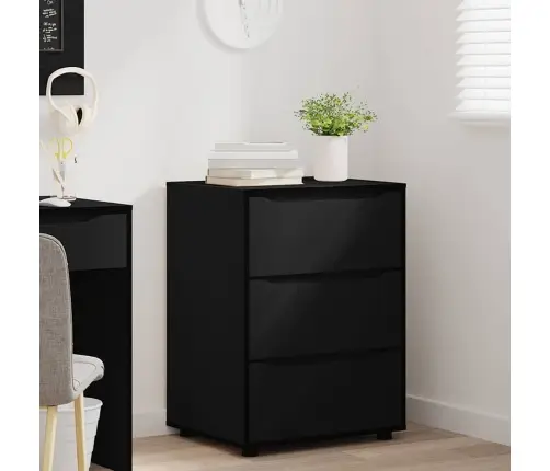 Skapītis Melna 60 X 48 X 81 Cm Inženierijas Koks Vidaxl