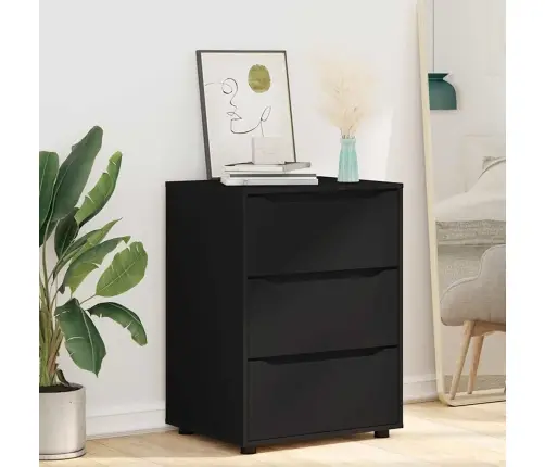 Skapītis Melna 60 X 48 X 81 Cm Inženierijas Koks Vidaxl