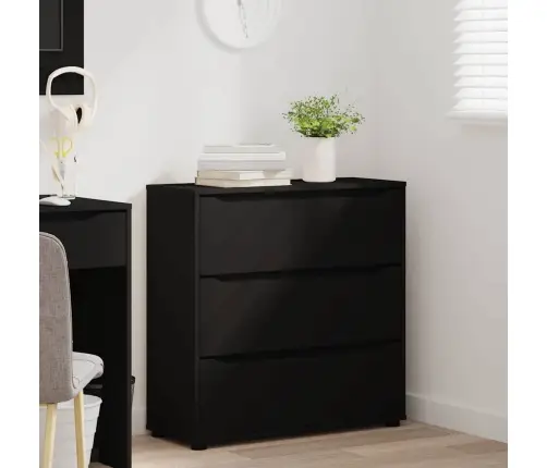 Skapītis Melna 80 X 31 X 81 Cm Inženierijas Koks Vidaxl