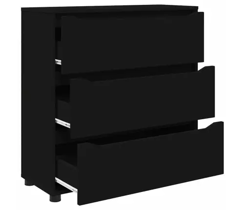 Skapītis Melna 80 X 31 X 81 Cm Inženierijas Koks Vidaxl