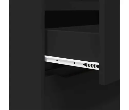 Skapītis Melna 80 X 48 X 57 Cm Inženierijas Koks Vidaxl