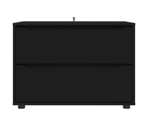 Skapītis Melna 80 X 48 X 57 Cm Inženierijas Koks Vidaxl