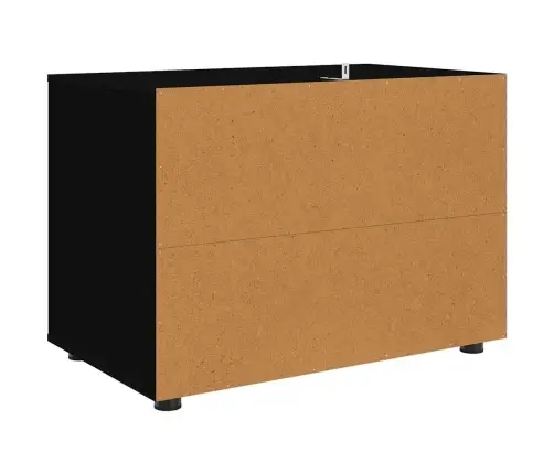 Skapītis Melna 80 X 48 X 57 Cm Inženierijas Koks Vidaxl