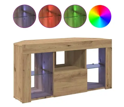 Stūra Led Tv Skapītis Artisānā Ozols 108 X 40 X 50 Cm Vidaxl