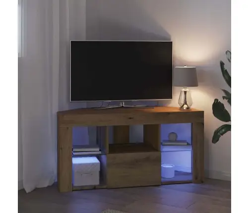 Stūra Led Tv Skapītis Artisānā Ozols 108 X 40 X 50 Cm Vidaxl