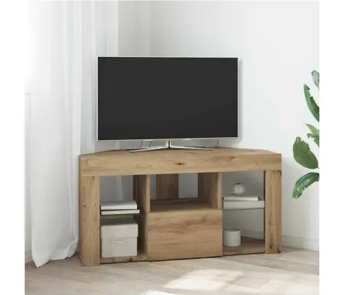 Stūra Led Tv Skapītis Artisānā Ozols 108 X 40 X 50 Cm Vidaxl