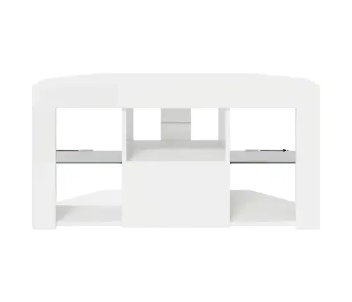 Stūra Led Tv Skapītis Augsts Spīdums Baltā 104 X 40 X 50 Cm Vidaxl
