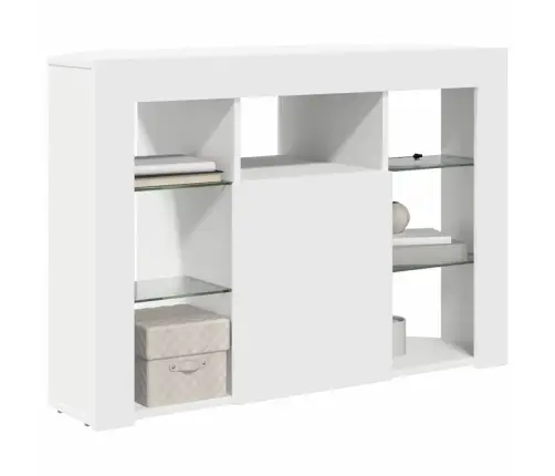 Stūra Led Tv Skapītis Balts 100X40X68Cm Inženierijas Koks Vidaxl