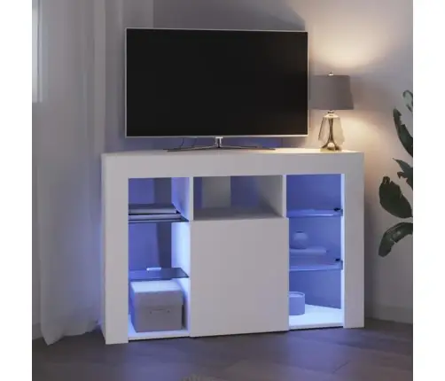 Stūra Led Tv Skapītis Balts 100X40X68Cm Inženierijas Koks Vidaxl
