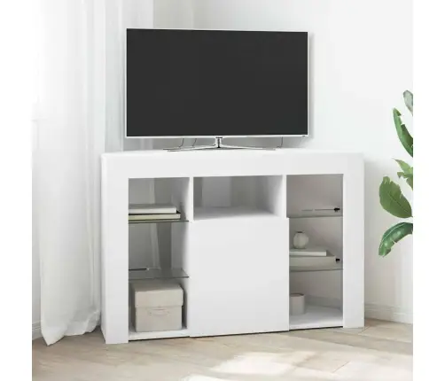 Stūra Led Tv Skapītis Balts 100X40X68Cm Inženierijas Koks Vidaxl