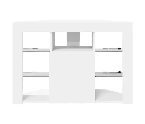 Stūra Led Tv Skapītis Balts 100X40X68Cm Inženierijas Koks Vidaxl