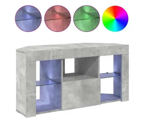 Stūra Led Tv Skapītis Betona Pelēks 103 X 40 X 50 Cm Vidaxl