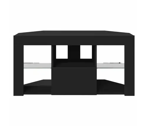 Stūra Led Tv Skapītis Melna 101 X 40 X 50 Cm Inženierijas Koks Vidaxl