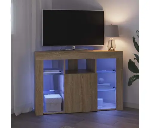Stūra Led Tv Skapītis Sonoma Ozols 102 X 40 X 68 Cm Vidaxl