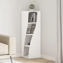 Stūra Skapītis Balts 32X32X102Cm Inženierijas Koks Vidaxl