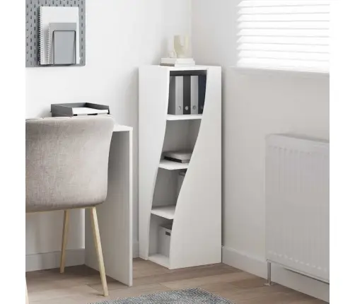 Stūra Skapītis Balts 32X32X102Cm Inženierijas Koks Vidaxl