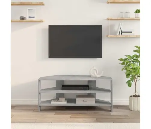 Kampinėtvspintelė Betono Pilka 102X40,5X45Cm Apdirbta Mediena