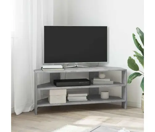 Kampinėtvspintelė Betono Pilka 102X40,5X45Cm Apdirbta Mediena