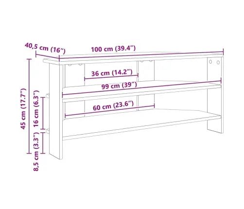Kampinėtvspintelė Betono Pilka 102X40,5X45Cm Apdirbta Mediena