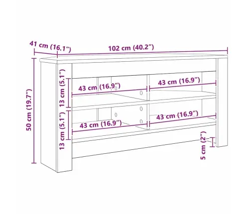 Stūratvskapis Sonoma Ozols 102 X 40,5 X 45 Cm Inženierijas Koks Vidaxl