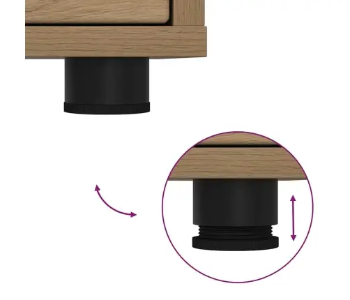 Televizora Skapīša Ar Atvilktni Artisānā Ozols 100 X 48 X 43 Cm Vidaxl