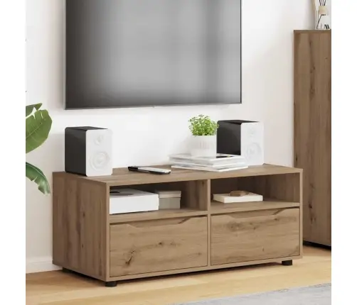 Televizora Skapīša Ar Atvilktni Artisānā Ozols 100 X 48 X 43 Cm Vidaxl