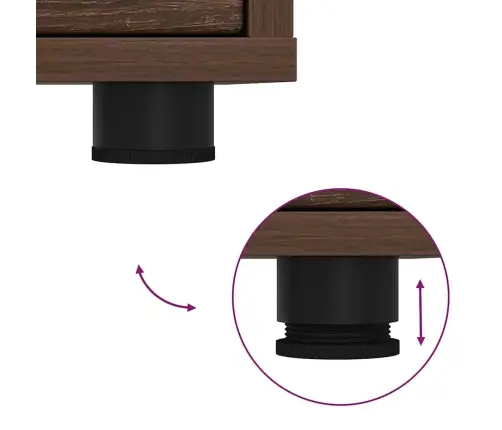 Televizora Skapīša Ar Atvilktni Brūns Ozols 100 X 48 X 43 Cm Vidaxl