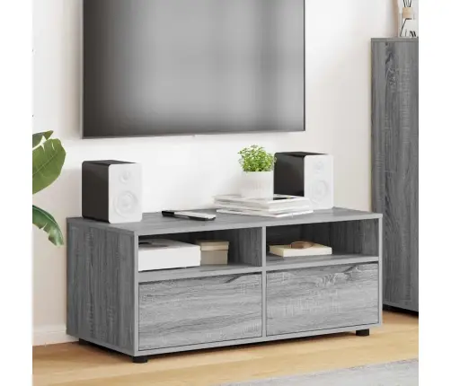 Televizora Skapīša Ar Atvilktni Pelēks Sonoma 100 X 48 X 43 Cm Vidaxl
