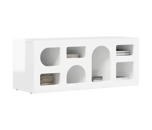 Televizora Skapīša Augsta Spīduma Baltā Krāsa 100 X 35 X 40 Cm Vidaxl