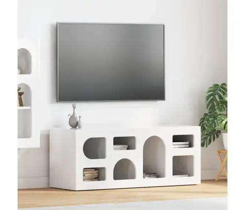 Televizora Skapīša Augsta Spīduma Baltā Krāsa 100 X 35 X 40 Cm Vidaxl