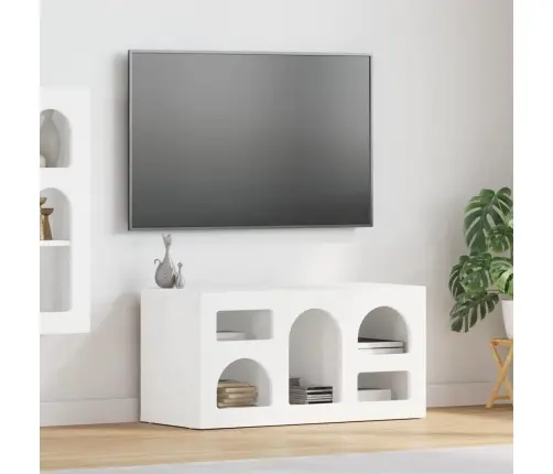 Televizora Skapīša Balts 80 X 35 X 40 Cm Inženierijas Koks Vidaxl