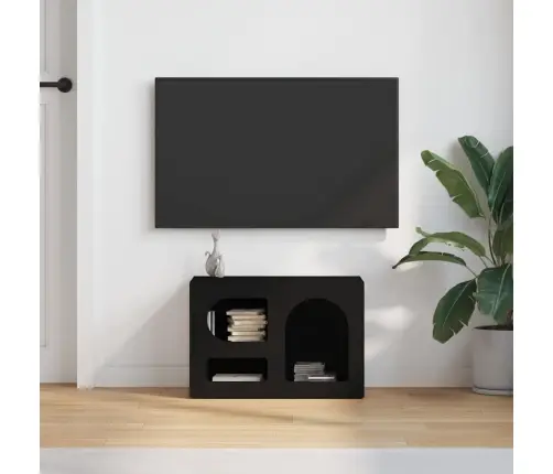 Televizora Skapīša Melna 60 X 35 X 40 Cm Inženierijas Koks Vidaxl