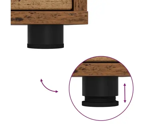 Televizora Skapīša Vecs Koks 100 X 48 X 43 Cm Inženierijas Koks Vidaxl