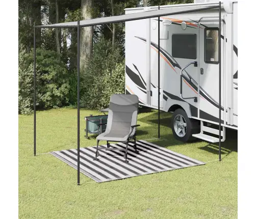 Telts Paklājs, 200X200 Cm, Antracītpelēks Un Balts Vidaxl