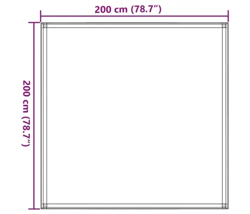 Telts Paklājs, 200X200 Cm, Antracītpelēks Un Balts Vidaxl