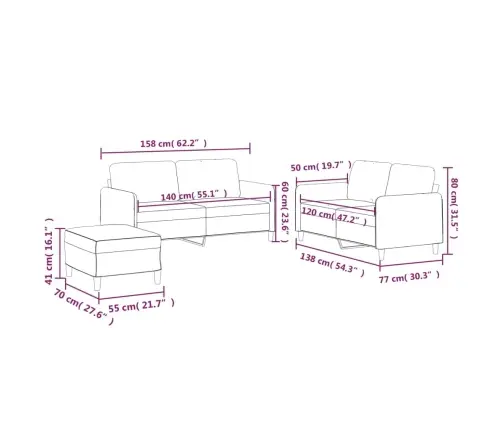 Trīsdaļīgs Dīvānu Komplekts Ar Spilveniem, Dzeltens Audums Vidaxl