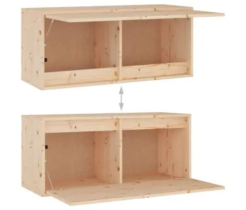 Tv Skapīši, 4 Gab., Priedes Masīvkoks Vidaxl