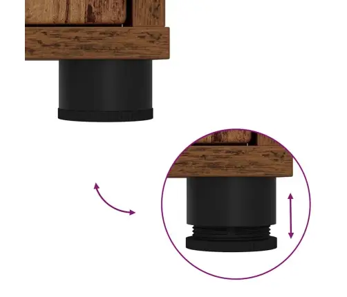 Vannas Istabas Izlietnes Skapītis Vecs Koks 60 X 30 X 60 Cm Vidaxl