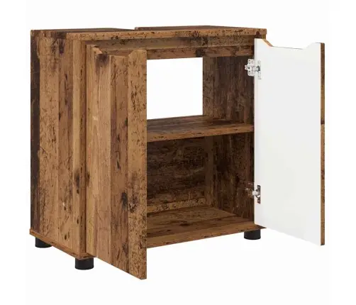 Vannas Istabas Izlietnes Skapītis Vecs Koks 60 X 30 X 60 Cm Vidaxl