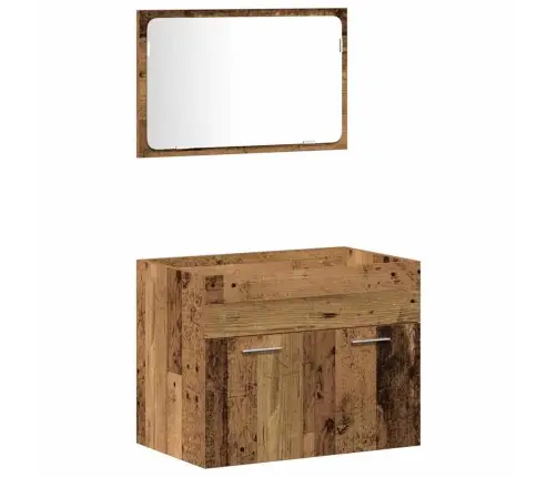 Vannas Istabas Mēbeļu Komplekts Ar Uzglabāšanu 4 Pcs Vecs Koks Vidaxl