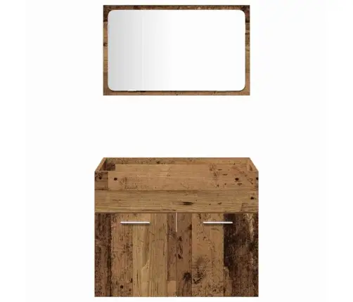 Vannas Istabas Mēbeļu Komplekts Ar Uzglabāšanu 4 Pcs Vecs Koks Vidaxl