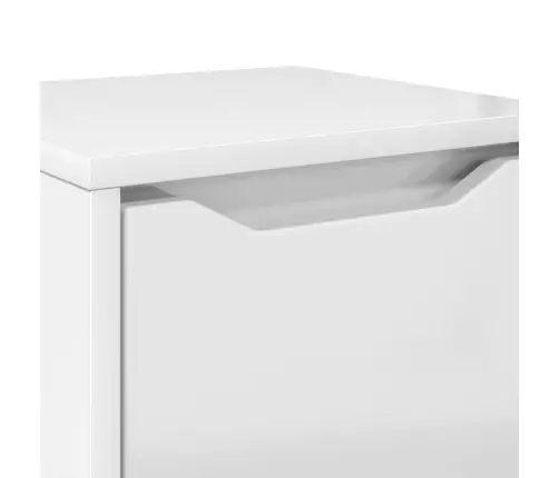 Vannas Istabas Skapītis Ar Atvilktni Augsta Spīduma Baltā Krāsa Vidaxl